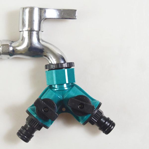 3/4 garden faucet y-type distribution water pipe drip irrigation plant home tools joint double head small nozzle watering equipments